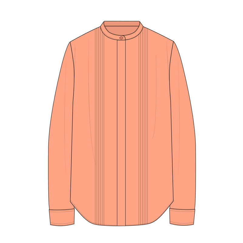 ピンタックブラウス(pin tuck blouse)のイラスト