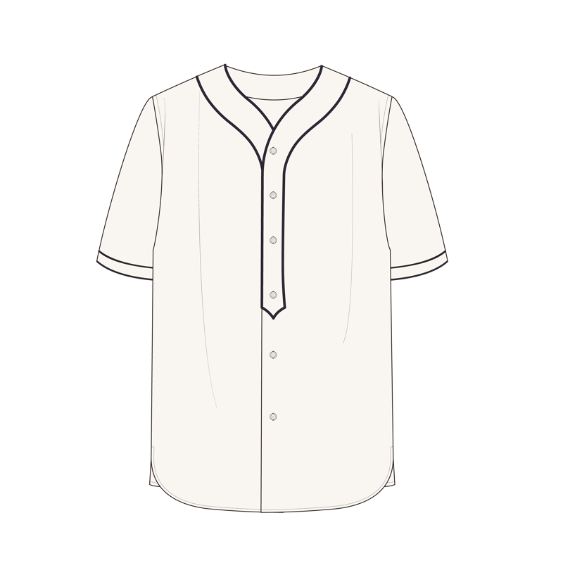 ベースボールシャツ(baseball shirt)のイラスト
