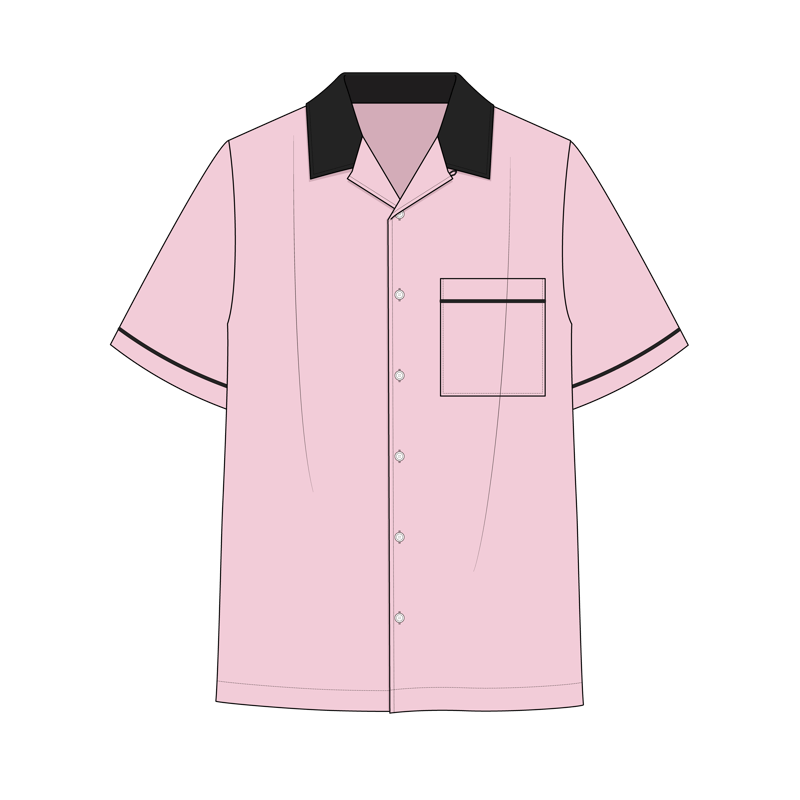 ボウリングシャツ(bowling shirt)のイラスト