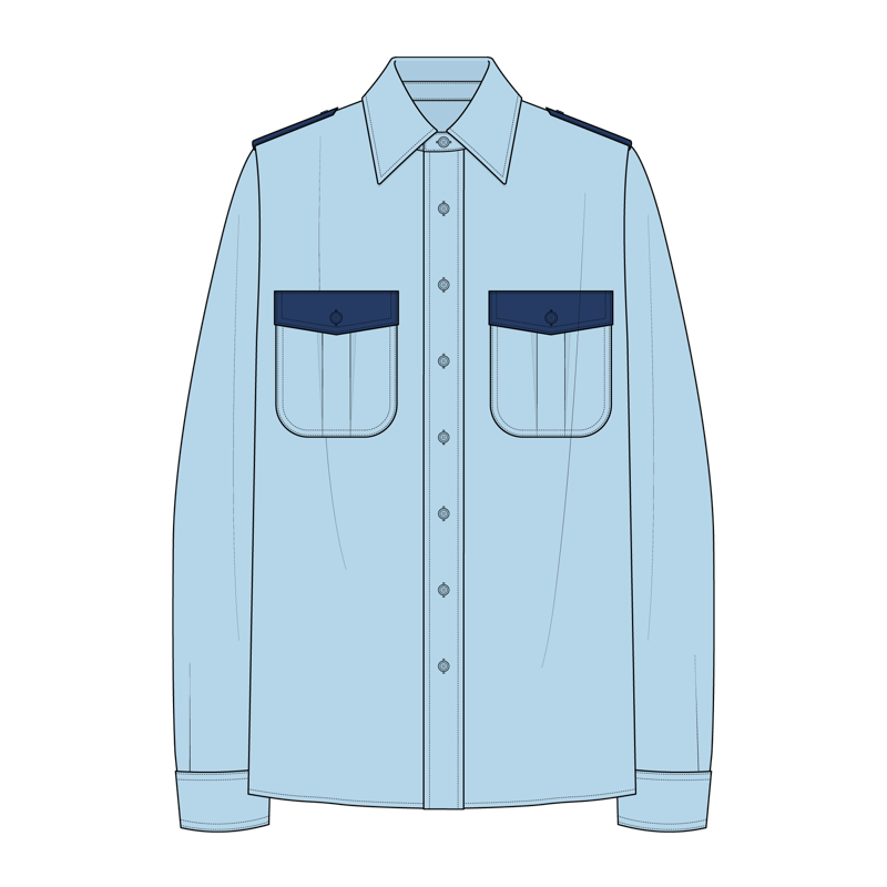 ポリスシャツ(police shirt,police man shirt)のイラスト