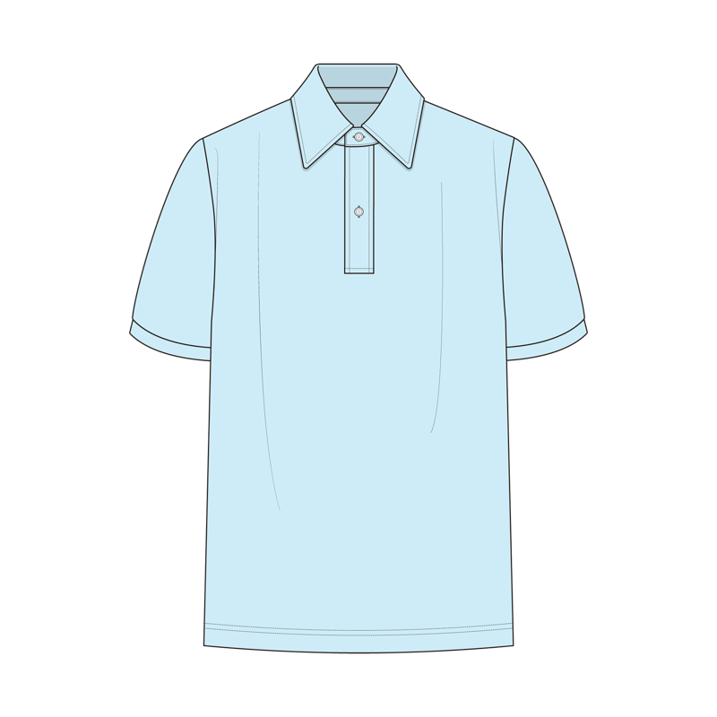 ポロシャツ(polo shirt,chukka shirt)のイラスト