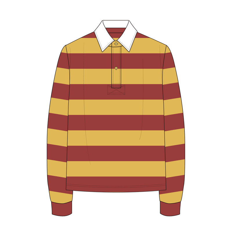 ラガーシャツ(rugby shirt,cleric polo)のイラスト