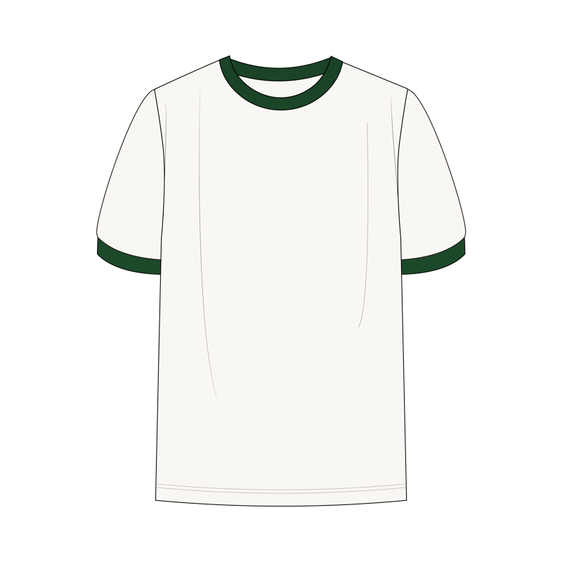 リンガーTシャツ(ringer shirt,trim t shirt)のイラスト