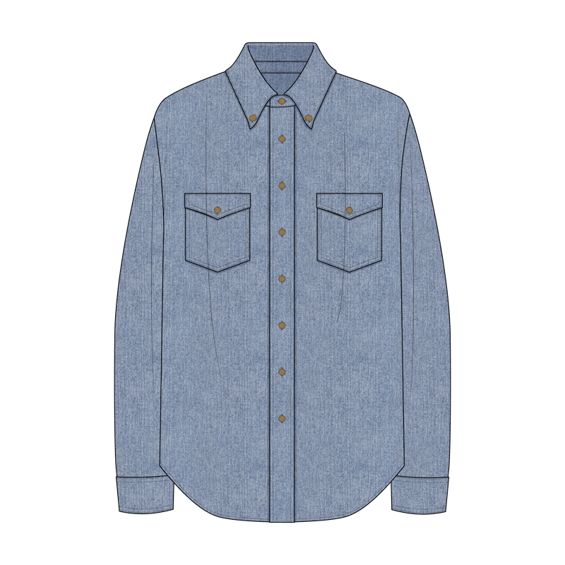 ワークシャツ(work shirt)のイラスト