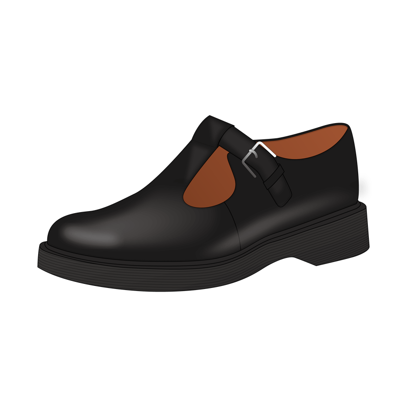 Tストラップシューズ(T strap shoes)のイラスト