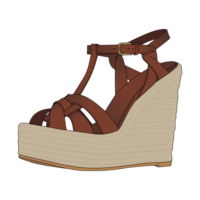 ウェッジソール(wedge sole)のイラスト