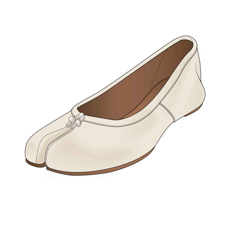 足袋シューズ(tabi shoes)のイラスト