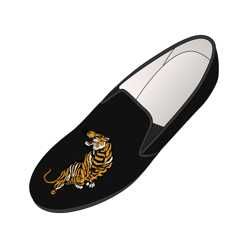 カンフーシューズ(kung fu shoes,China shoes)のイラスト