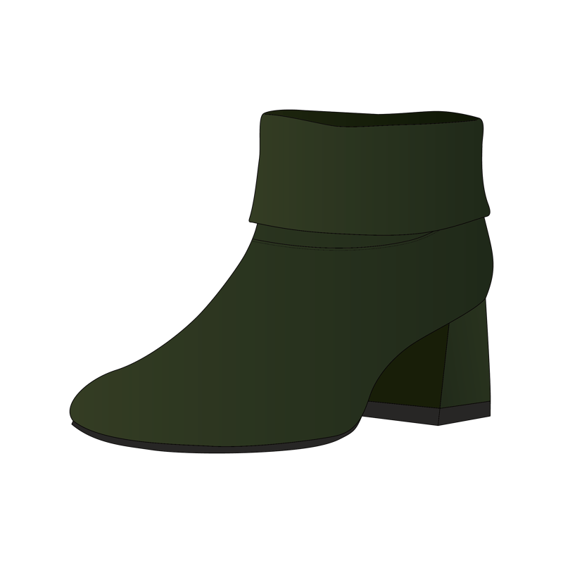 キャバリエブーツ(cavalier boots,bucket top)のイラスト