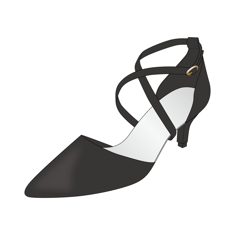 クロスストラップシューズ(cross strap shoes)のイラスト