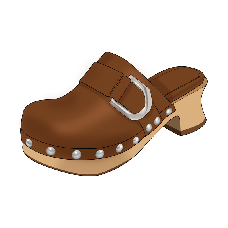 サボサンダル(sabot sandal,sabot)のイラスト