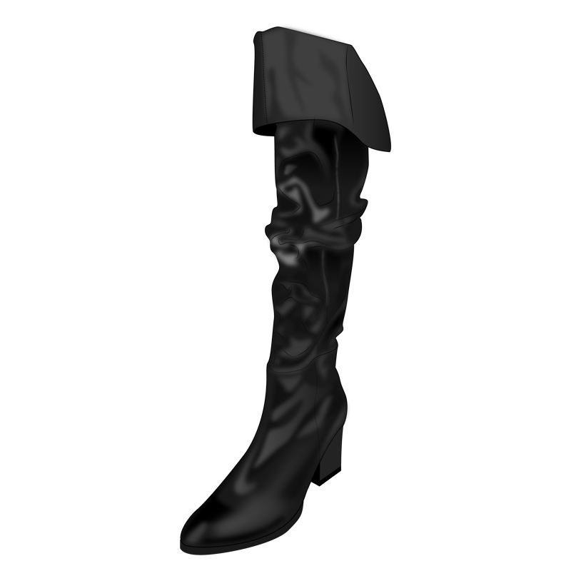 シャーリングブーツ(shirring boots)のイラスト