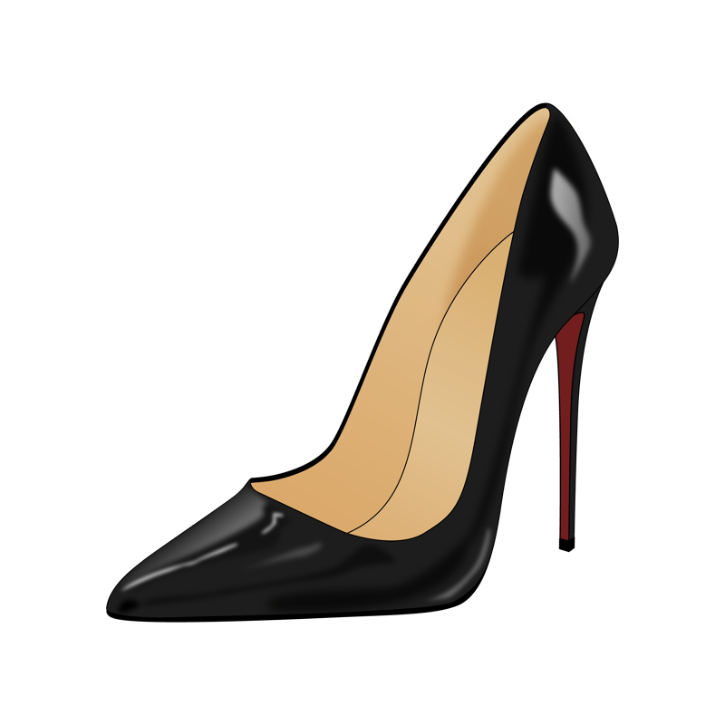 スティレットヒール(stiletto heel,pin heel)のイラスト