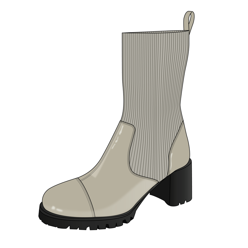 ソックスブーツ(socks boots,socks sneakers)のイラスト