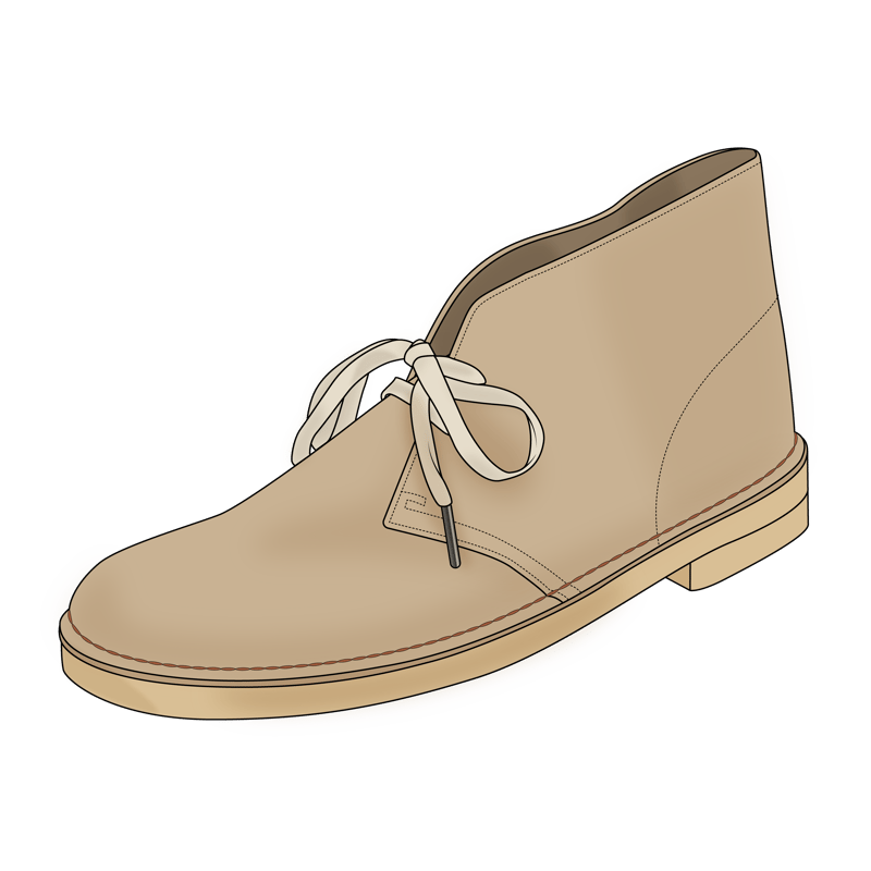 デザートブーツ(desert boots)のイラスト