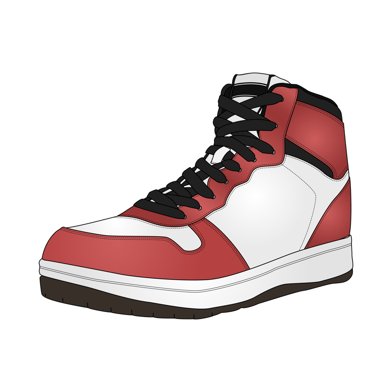 バスケットシューズ(basketball shoes)のイラスト