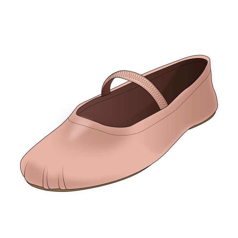 バレエシューズ(ballet shoes)のイラスト