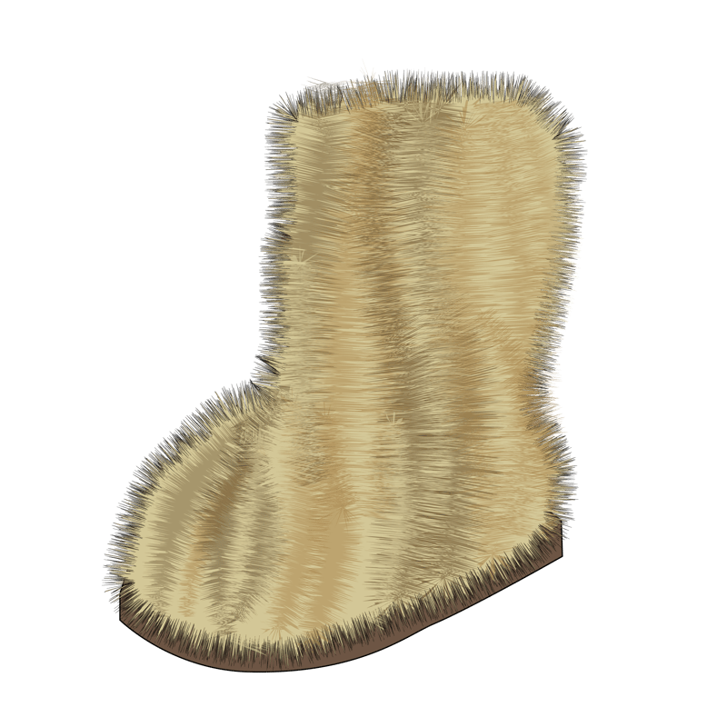 ファーブーツ(fur boots)のイラスト