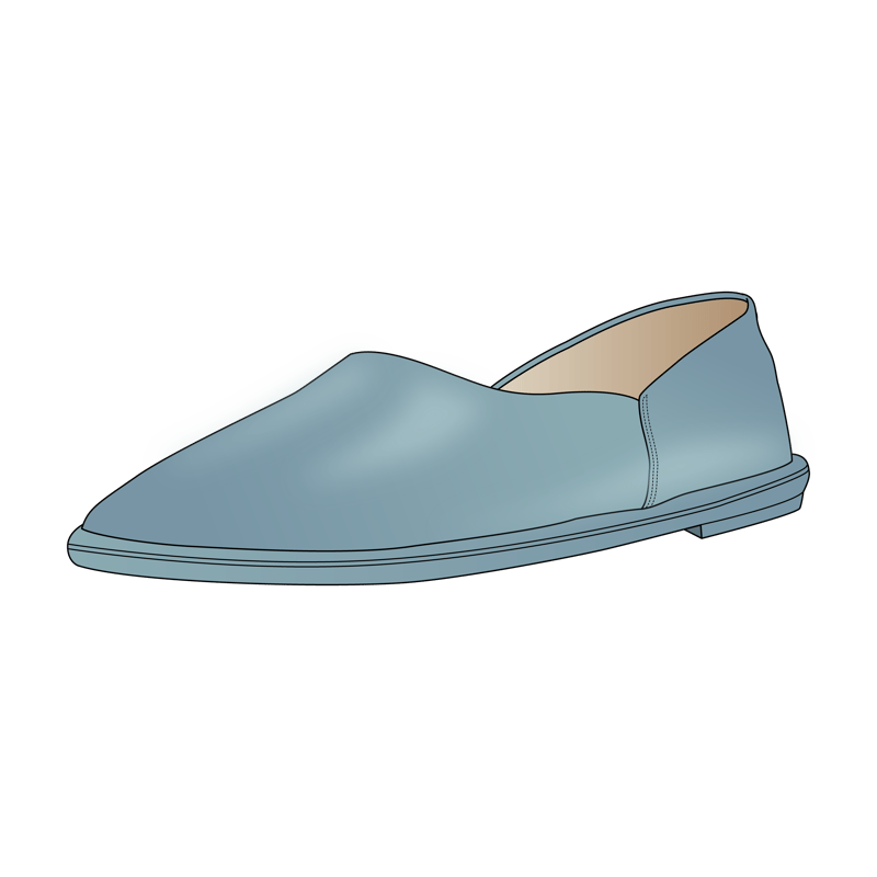 フラットシューズ(flat shoes)のイラスト