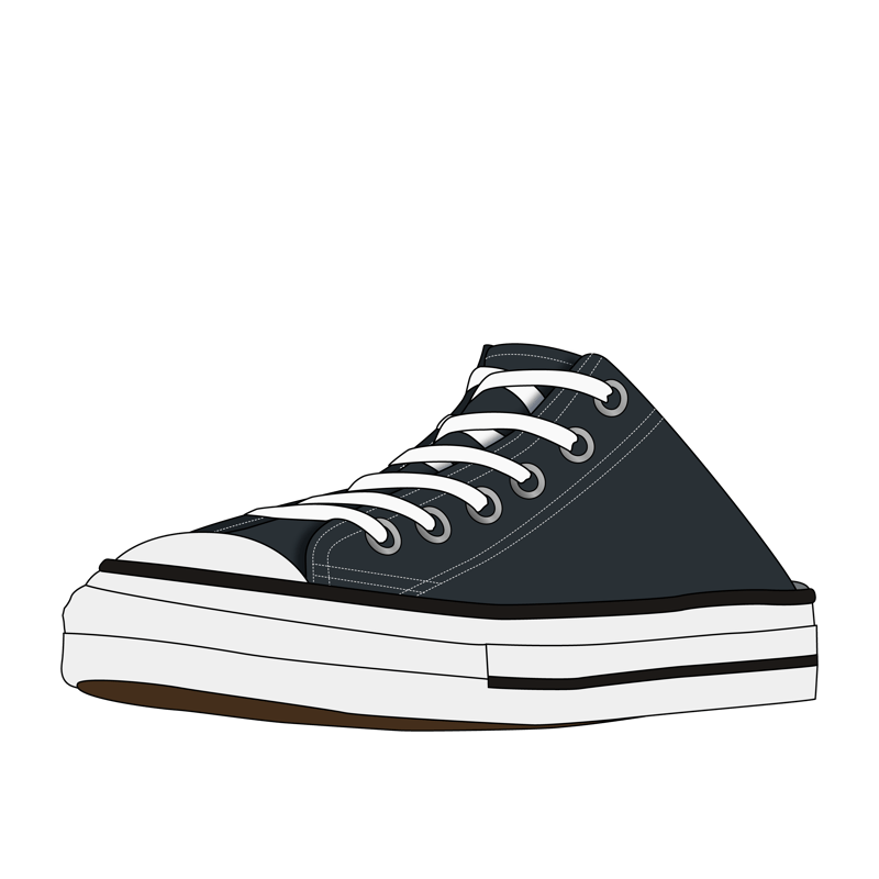 ミュールスニーカー(mule sneaker)のイラスト