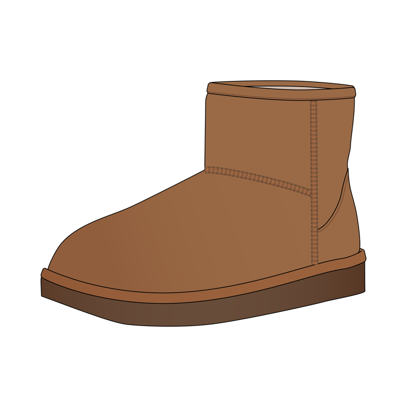 ムートンブーツ(mouton boots,boa boots)のイラスト