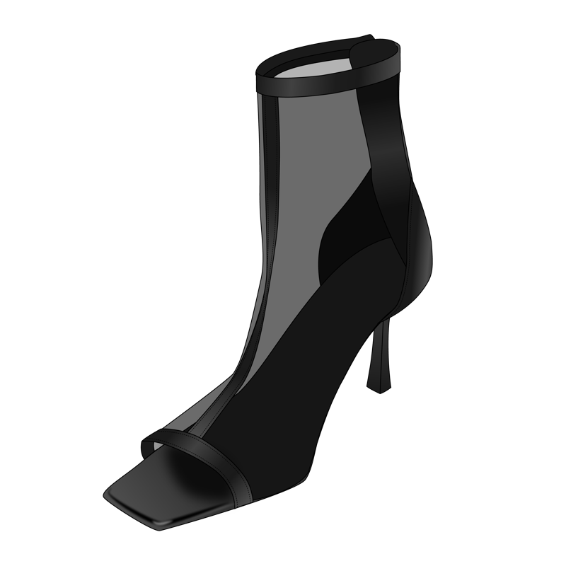 メッシュブーツ(mesh boots,summer boots)のイラスト