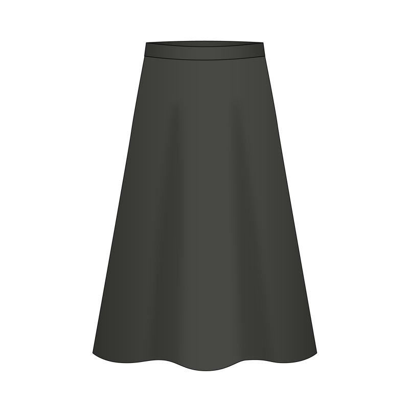 Aラインスカート(a line skirt)のイラスト