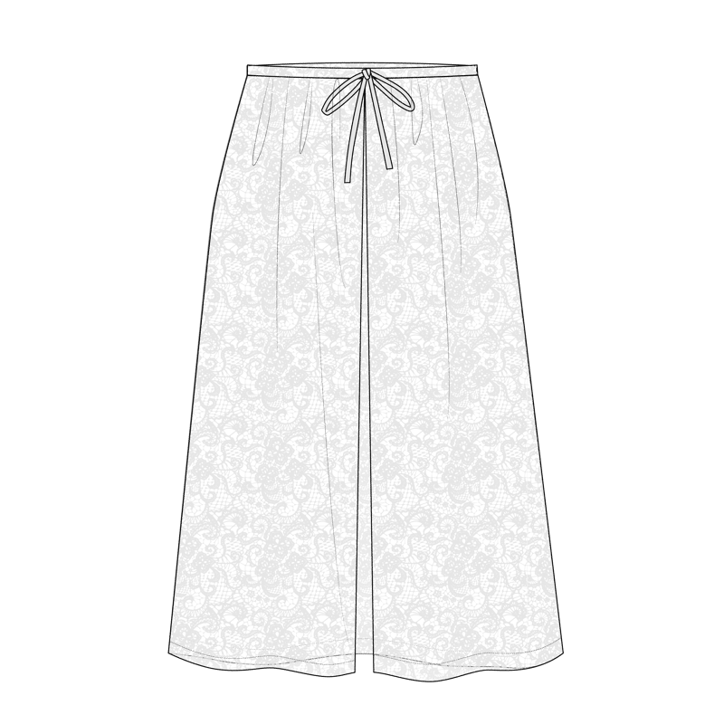 オーバースカート(over skirt)のイラスト