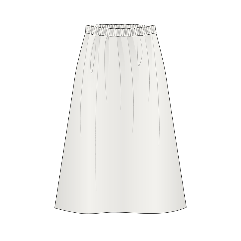 ギャザースカート(gather skirt)のイラスト
