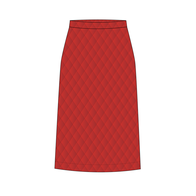 キルティングスカート(quilting skirt)のイラスト