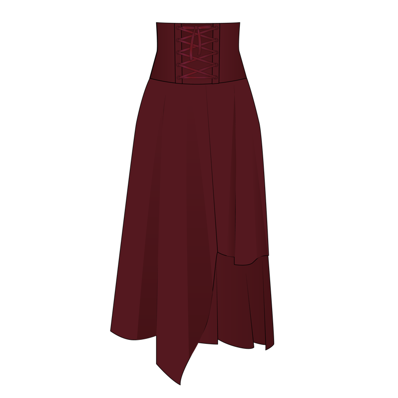 コルセットスカート(corset skirt)のイラスト