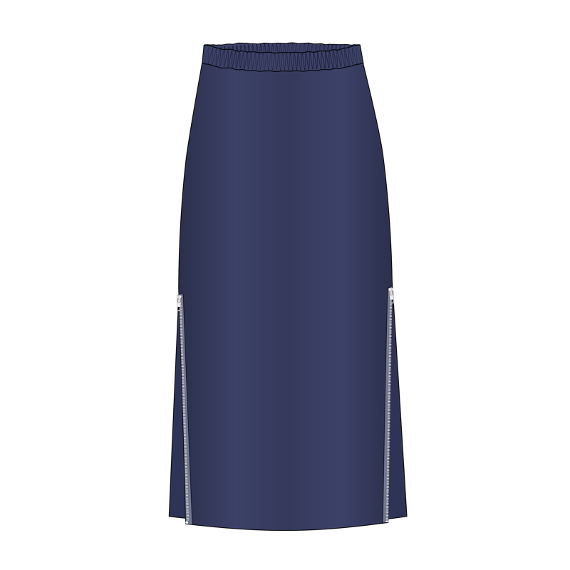 サイドジップスカート(side zip skirt)のイラスト
