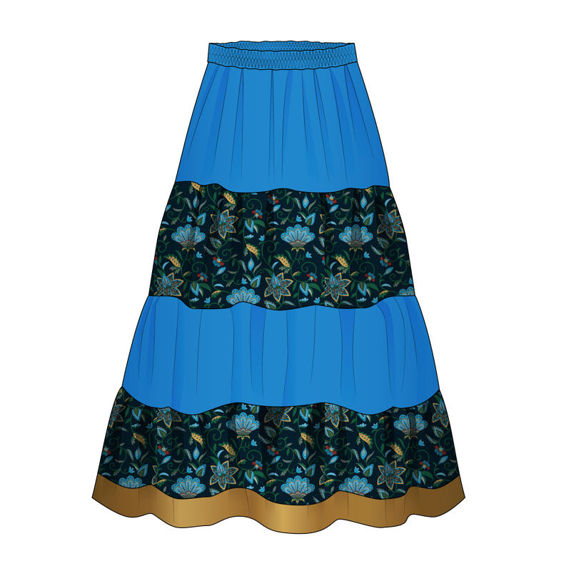 ジプシースカート(gypsy skirt)のイラスト