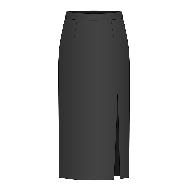 スリットスカート(slit skirt)のイラスト