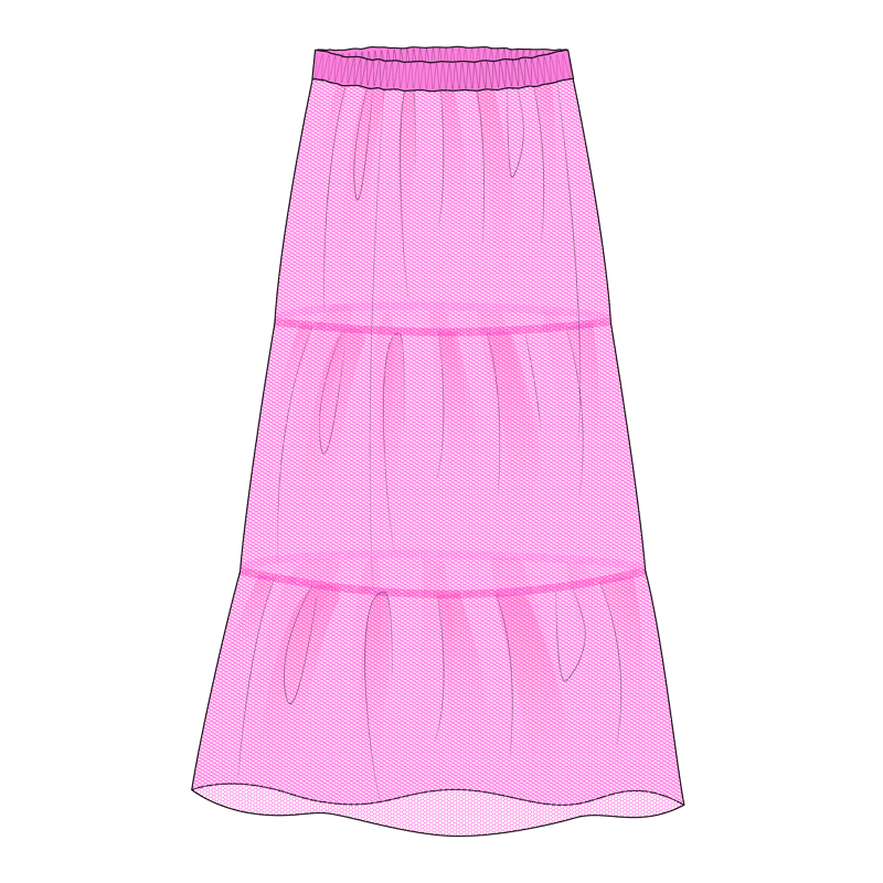 チュールスカート(tulle skirt)のイラスト