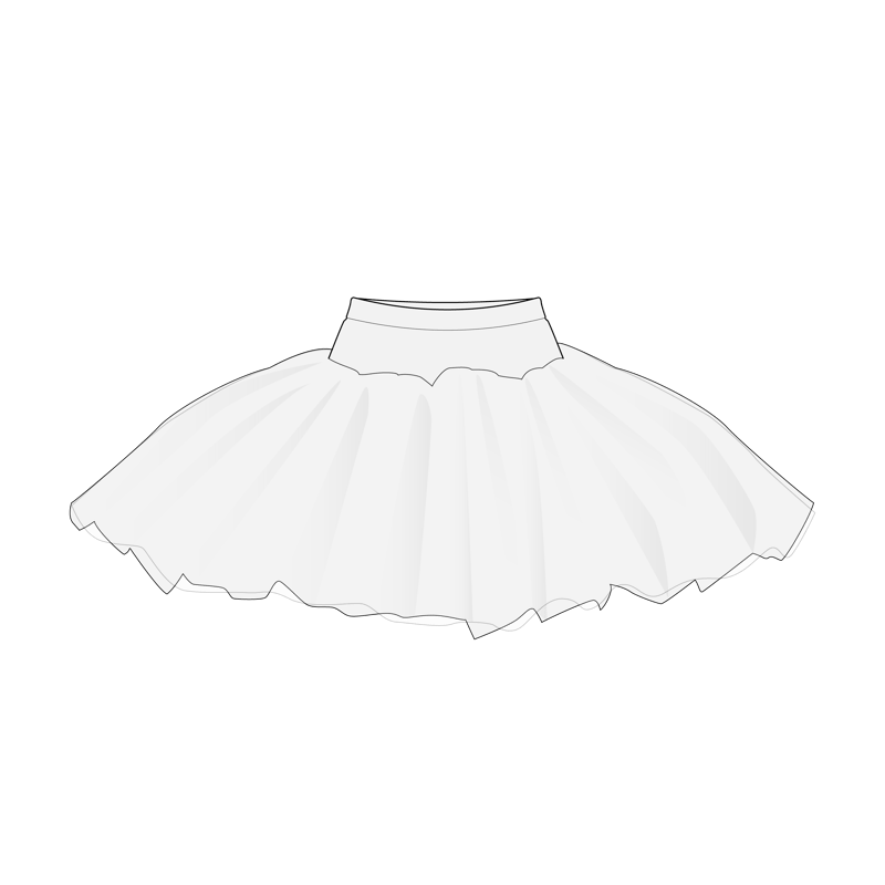 チュチュ(tutu skirt)のイラスト