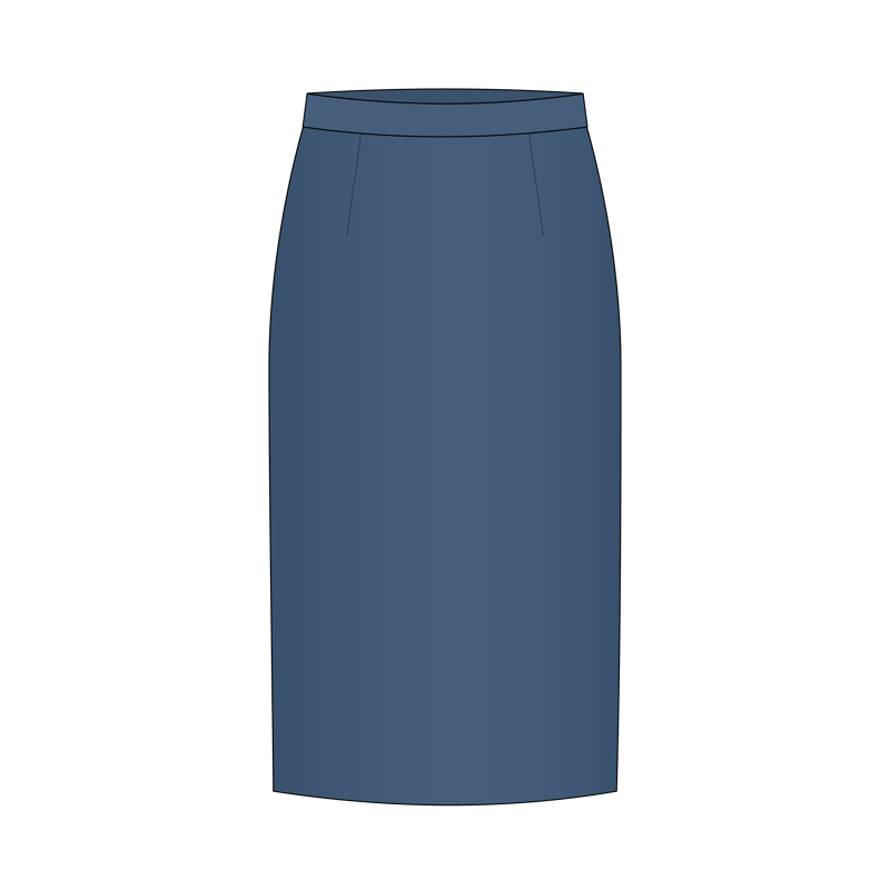 テーパードスカート(tapered skirt)のイラスト