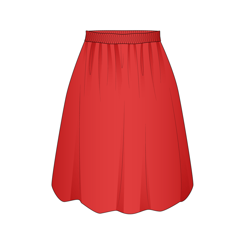 バルーンスカート(balloon skirt,puff ball skirt)のイラスト