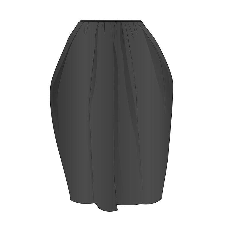 バレルスカート(barrel skirt)のイラスト