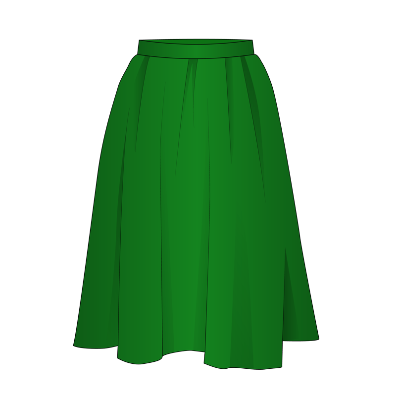 フルスカート(full skirt,volume skirt)のイラスト