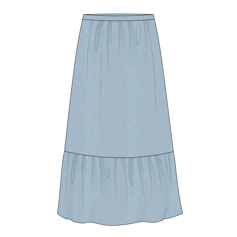プレーリースカート(prairie skirt)のイラスト