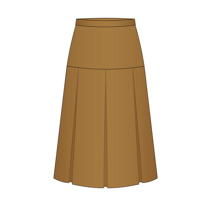 ヨークスカート(yoke skirt)のイラスト