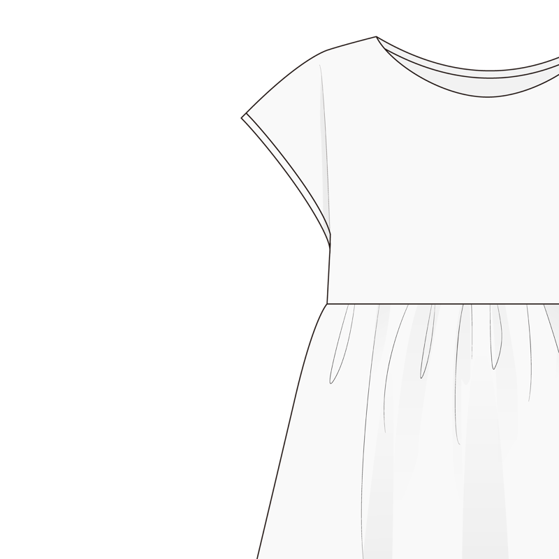 キャップスリーブ(cap sleeve)のイラスト