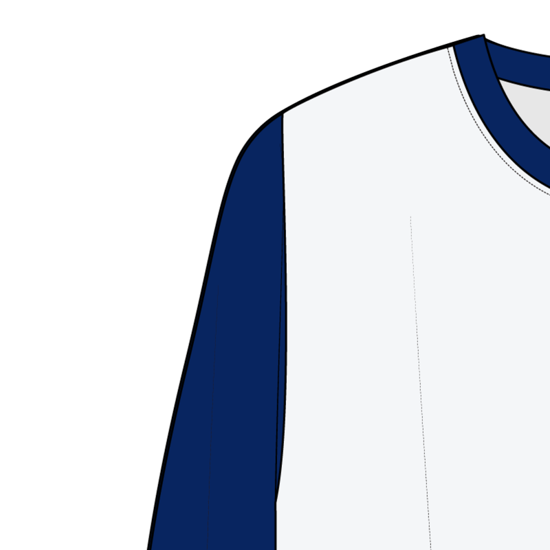 スプリットラグランスリーブ(split raglan sleeve)のイラスト