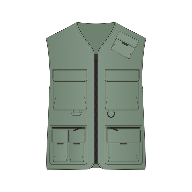 サファリベスト(safari vest)のイラスト