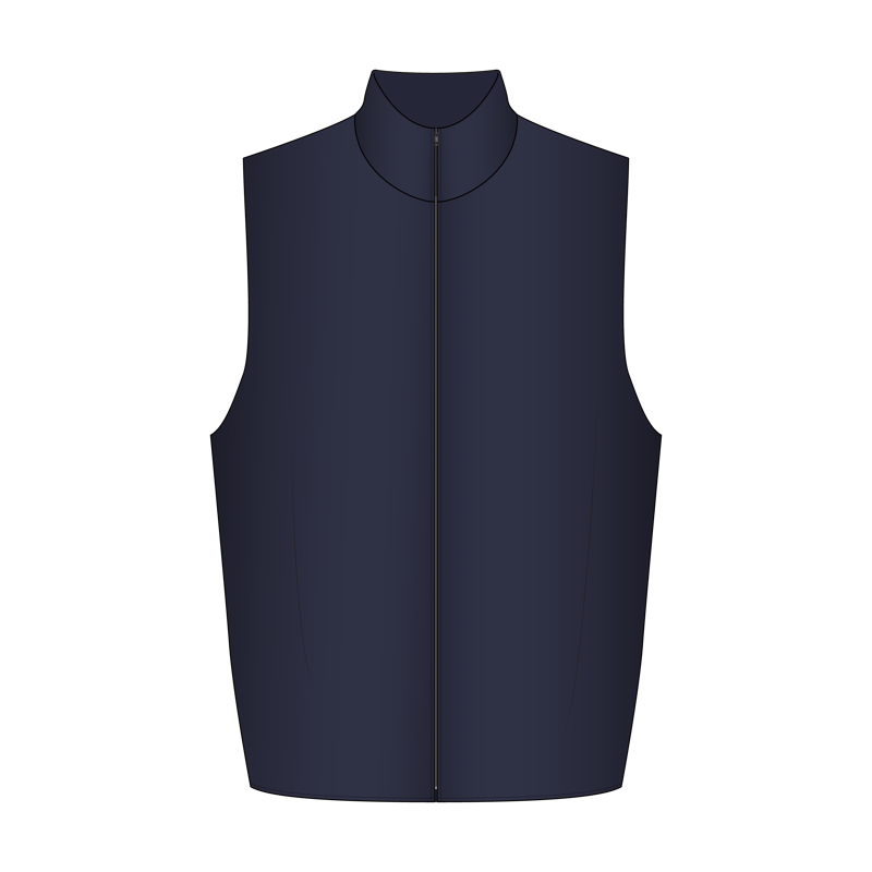 スタンドカラーベスト(standcollar vest)のイラスト