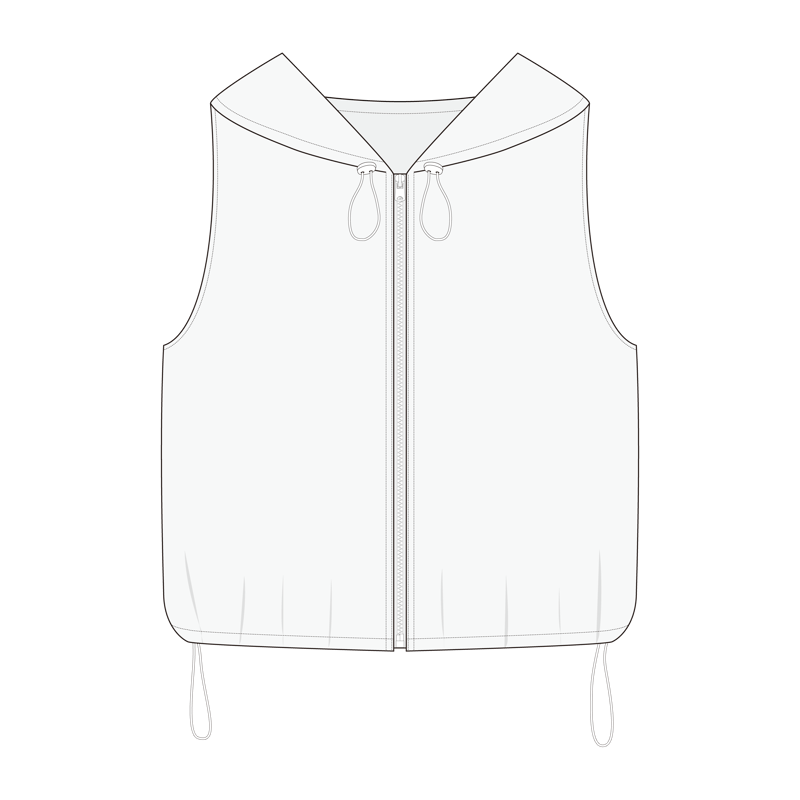 ドローストリングベスト(drawstring vest)のイラスト