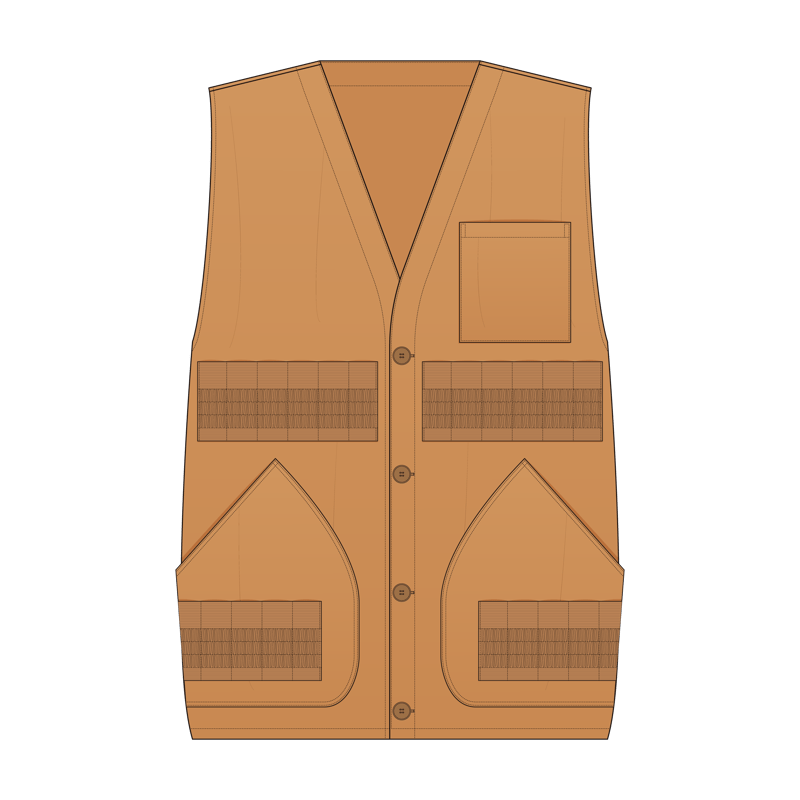 ハンティングベスト(hunting vest)のイラスト