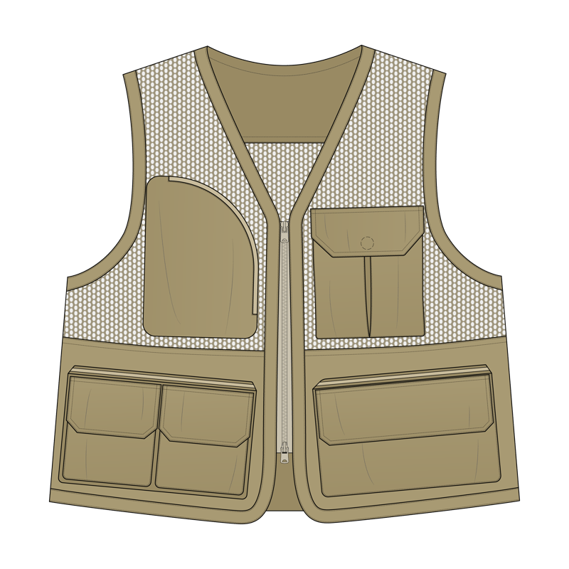フィッシングベスト(fishing vest)のイラスト