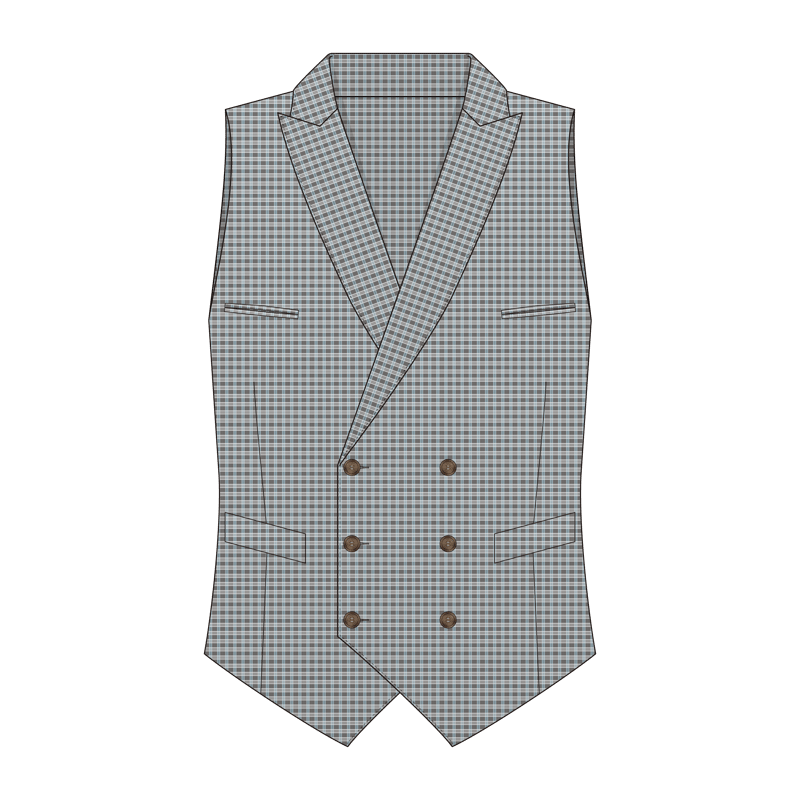 ラペルドベスト(lapeled vest)のイラスト